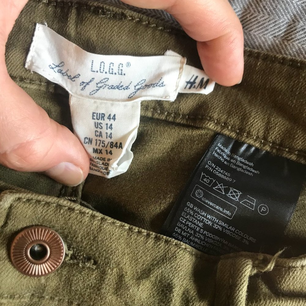 H&M L.O.G.G. - Olive Green Pants - Picture 3 of 3